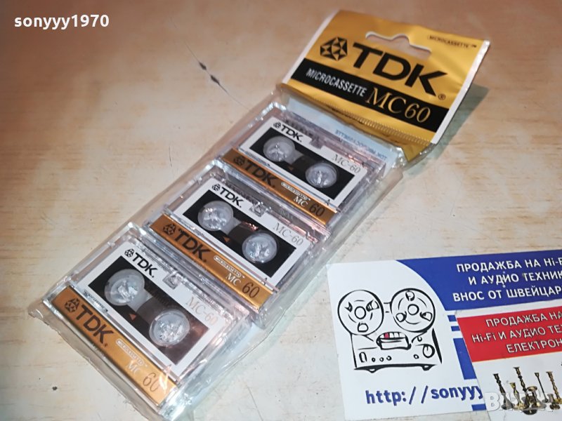 поръчани-tdk mc60 microcassette 3бр 2305211104, снимка 1