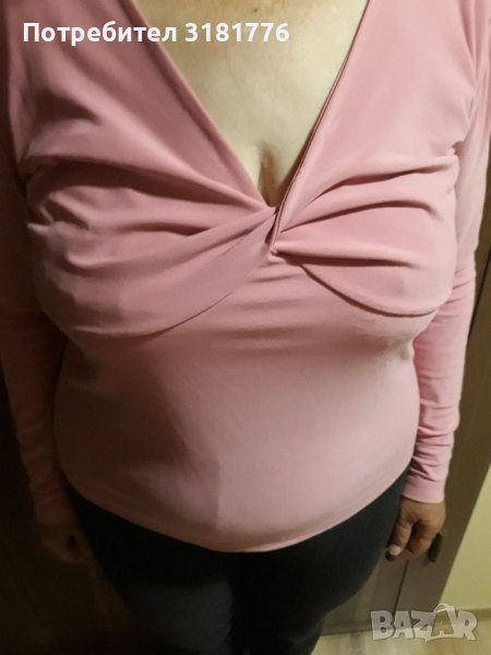 Дамска блуза с дълъг ръкав, розова., снимка 1