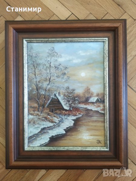 Картина - зимен пейзаж , снимка 1