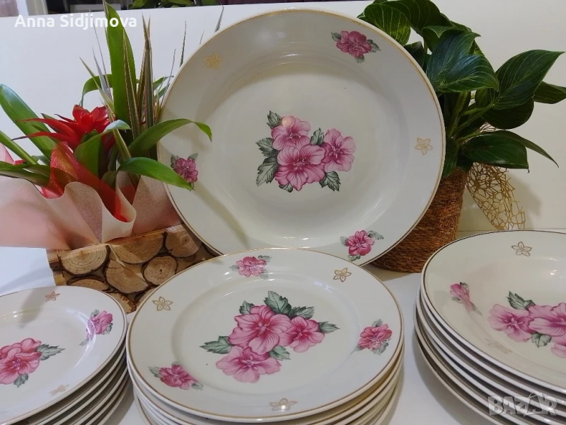 Руски порцелан сервиз за хранене , снимка 1