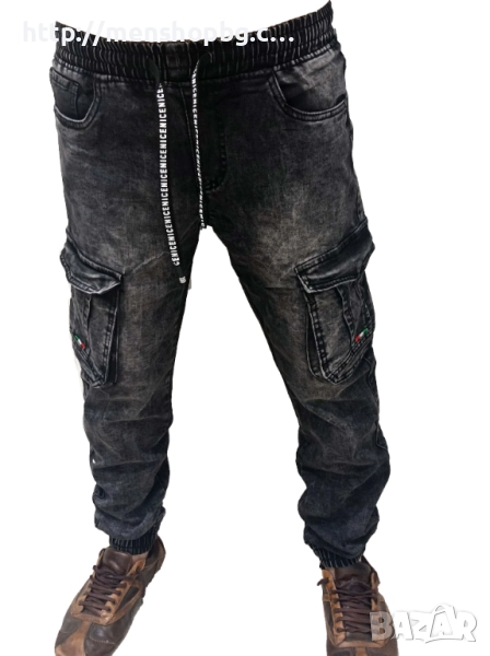 Мъжки карго дънки - графит, снимка 1