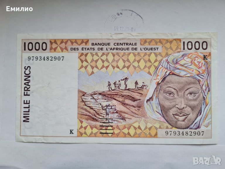 WEST AFRICAN STATES 1000 FRANCS 1995 SENEGAL 🇸🇳 K, снимка 1