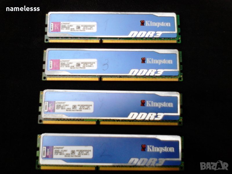 продавам два кита DDR3 2x2GB  1600, снимка 1