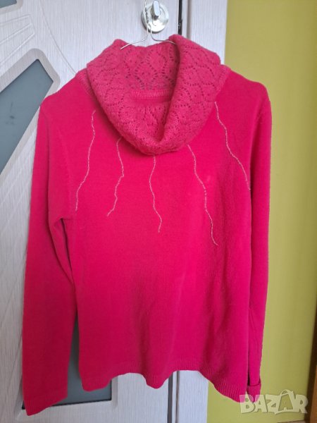 Дамско поло с голяма обърната яка циклама, снимка 1