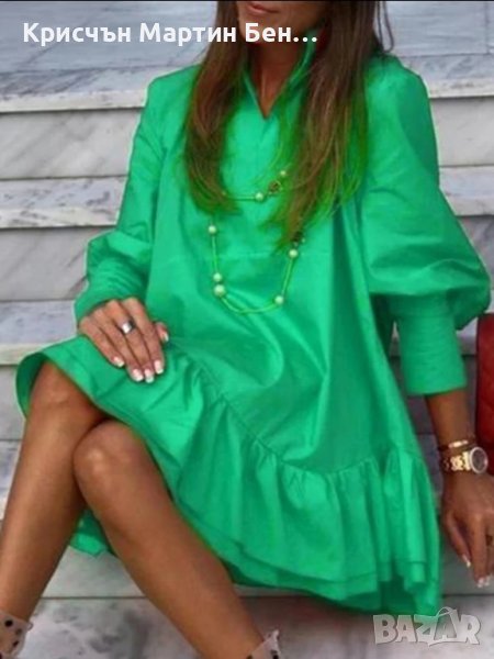 Рокля пролет лято от коприна /л-3хл, снимка 1