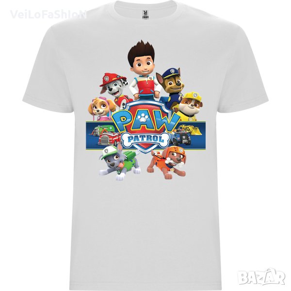 Нова детска тениска Пес Патрул (PAW Patrol) в бял цвят, снимка 1