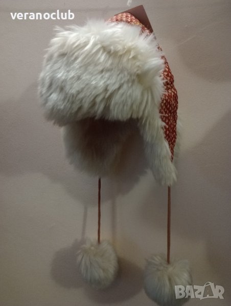 Шапка ушанка за момиче размер 54см, снимка 1