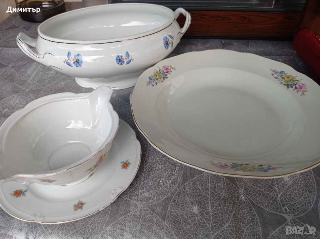 Порцелан посуда сосиера чиния плато супник салатиера сервиз, снимка 1