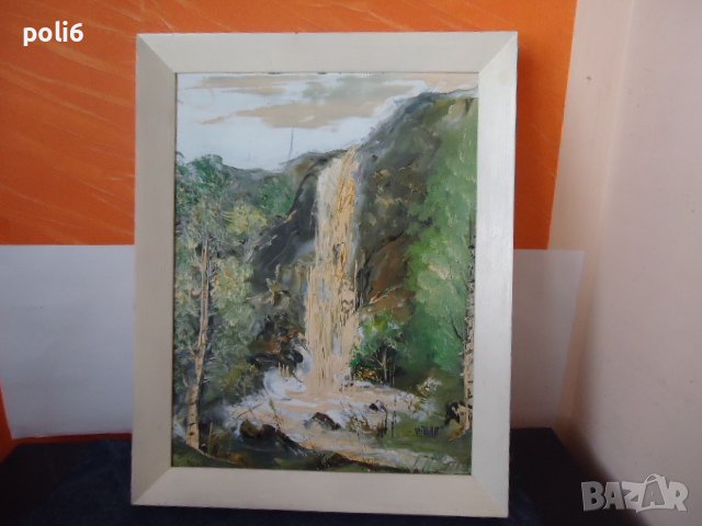 стара картина - водопад , снимка 1