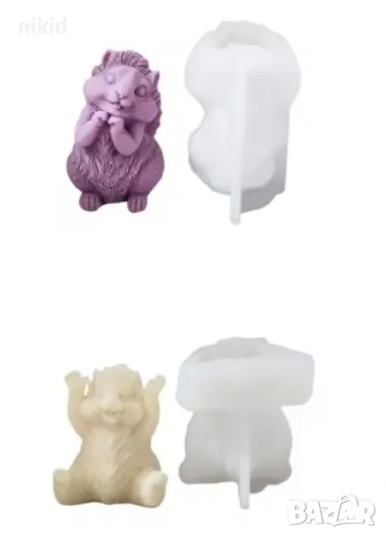2 вида 3d Катерица Катеричка голяма силиконов молд форма свещ смола гипс шоколад декор, снимка 1