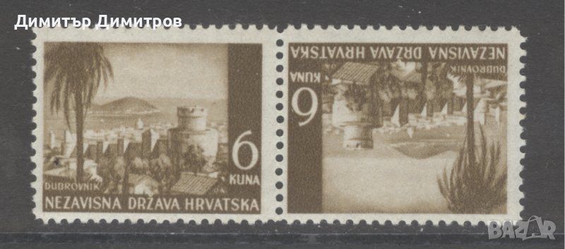 Хърватия 1941 - Мi № 57 - тет-беш чиста, снимка 1