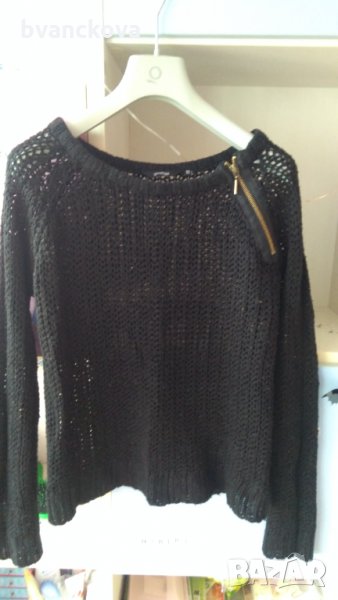 Черен мрежест пуловер Golddigga, снимка 1