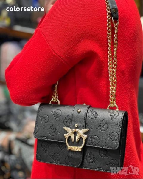 Луксозна Черна чанта/реплика Pinko кодSG 262, снимка 1