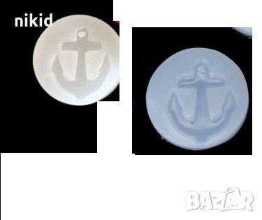Малка котва прозрачен силиконов молд форма калъп бижутерски сладкарски смола фондан изделия, снимка 1