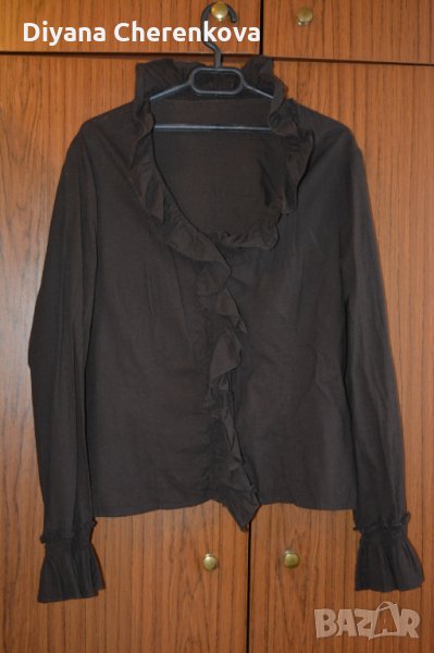 Кафява риза с къдрици, снимка 1