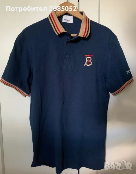 Мъжка тениска с яка Burberry размер XL, снимка 1