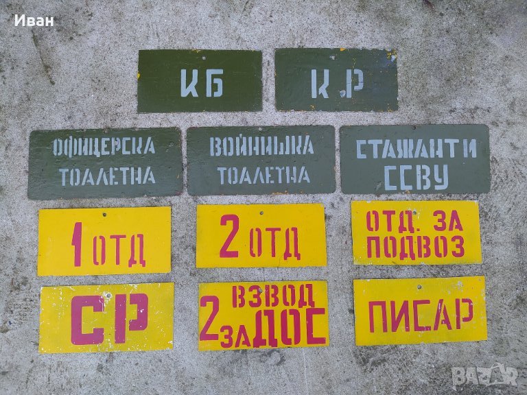 Стари военни табели , снимка 1