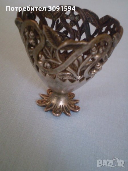 Възрожденски сребърен зарф за великденско яйце , снимка 1