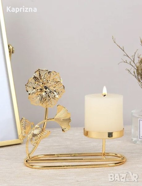 Свещник в златисто Golden, снимка 1