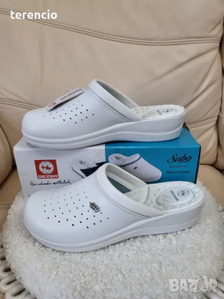 Нови дамски - бели чехли -39 номер, снимка 1