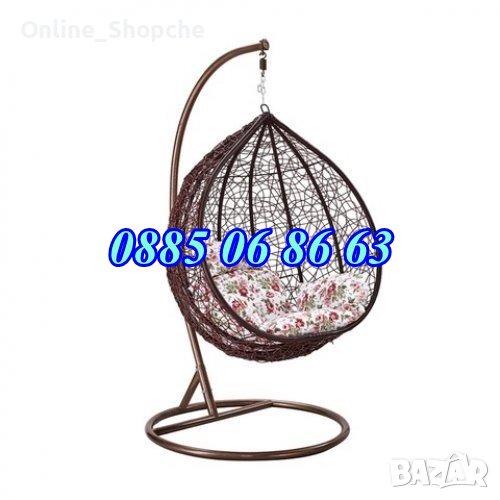 Висящ ратанов стол – люлка тип гнездо, снимка 1