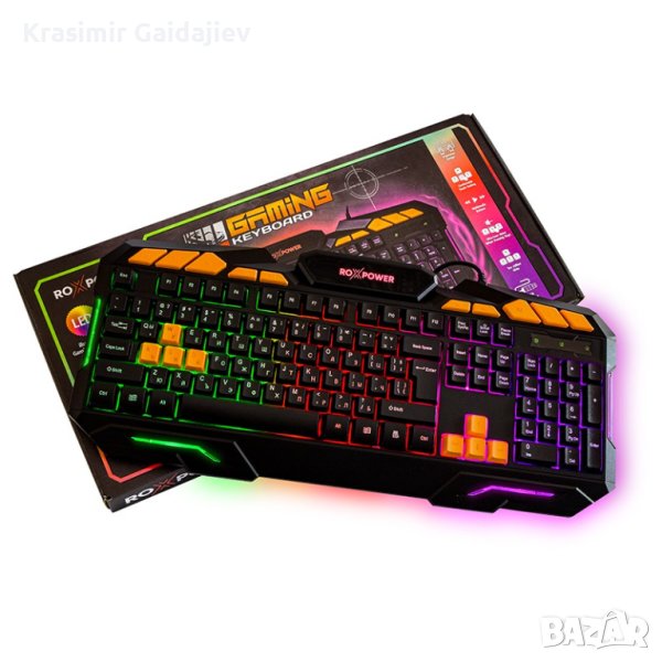 ГЕЙМИНГ КЛАВИАТУРА ROXPOWER G-8100 GAMING LED, снимка 1