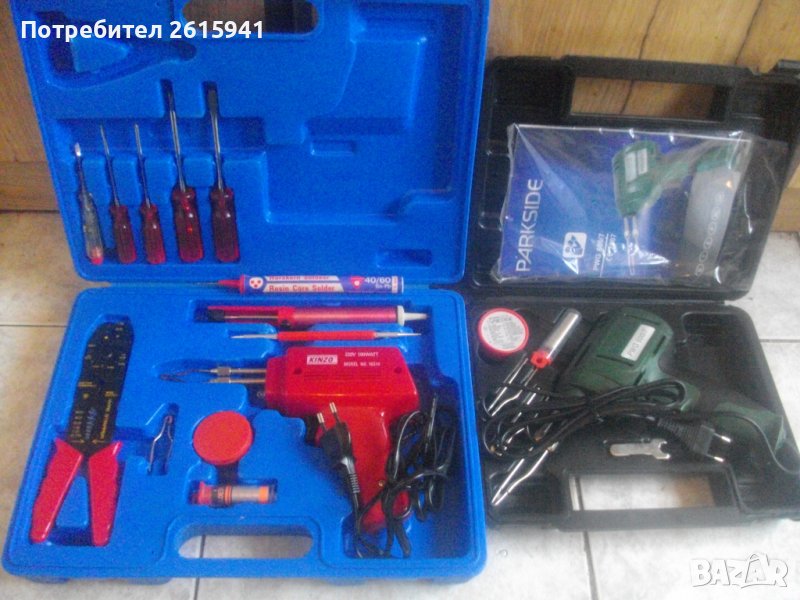 Нов 180-100 Вата-Професионален Ел.Поялник-Пълен Голям Комплект-Холандия/Германия-KINZO/Parkside, снимка 1