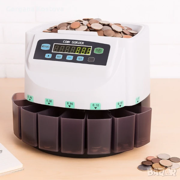 Електрическа броячна машина за монети и в евро – бързо и точно сортиране по номинал, снимка 1