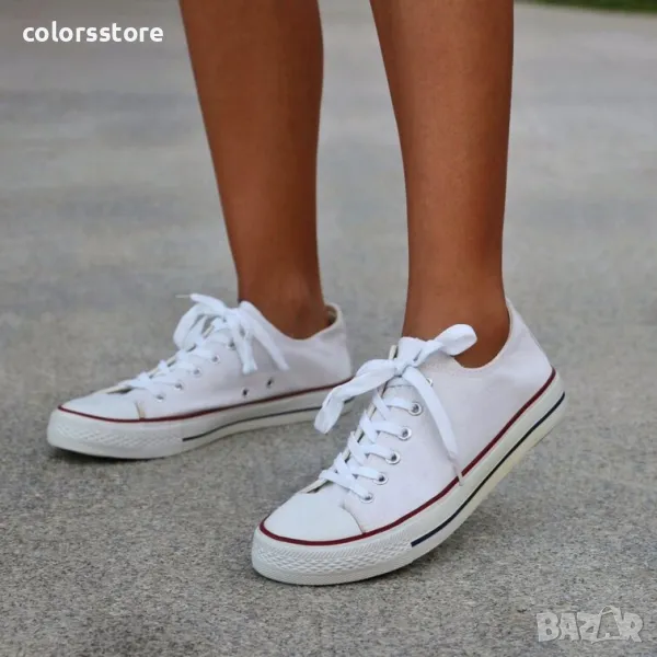 Равни кецове - бели - 102-7 (Големи номера), снимка 1