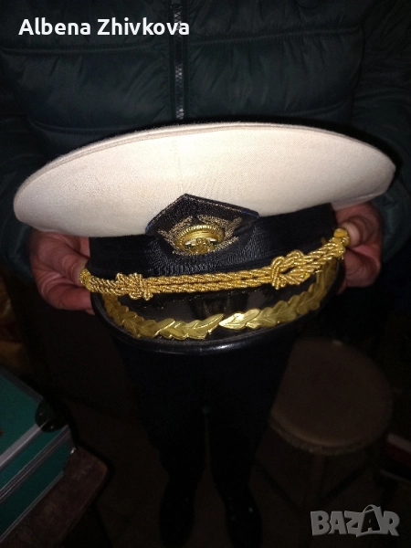 морска офицерска фуражка от БЧФ соц .периода, снимка 1