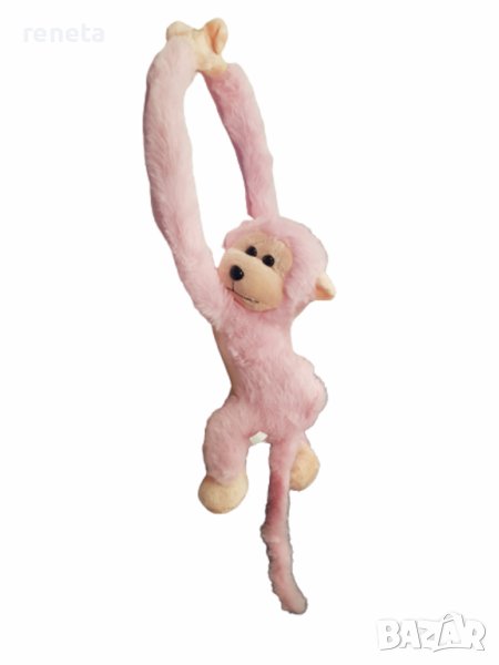 Играчка Ahelos, Маймуна, Плюшена, Светло розово, снимка 1