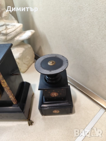 Каминен Френски часовник, снимка 3 - Антикварни и старинни предмети - 52924189