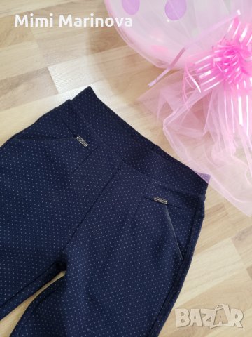 Супер удобен Тъмно син панталон на точки, снимка 5 - Панталони - 27059584