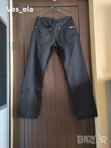 Промазан черен мъжки панталон, снимка 3 - Панталони - 39895708