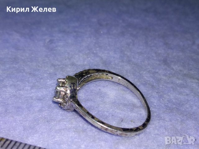 СКЪПОЦЕНЕН СРЕБЪРЕН ПРЪСТЕН СРЕБРО S925 с БЯЛА ПОЗЛАТА и ФАСЕТИРАНИ ЮВЕЛИРНО ЦИРКОНИ 40109, снимка 10 - Пръстени - 43308494