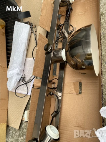 Метален полилей, nickel-antique, снимка 8 - Лампи за таван - 50581558