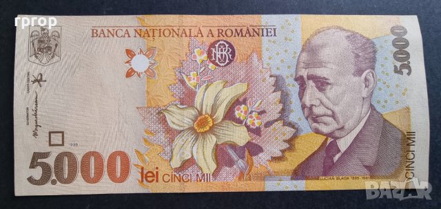 Румъния. 5000 леи.  1998  година., снимка 1