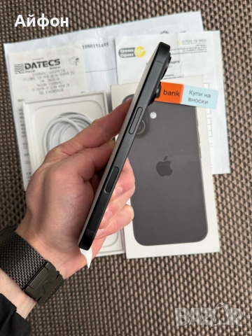 НОВ! *ЛИЗИНГ* iPhone 16 128Gb Black 24М ГАРАНЦИЯ, снимка 8 - Apple iPhone - 53520243