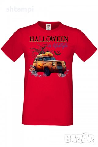 Мъжка тениска Halloween is Lifestyle,Halloween,Хелоуин,Празник,Забавление,Изненада,Обичаи,, снимка 2 - Тениски - 38135403