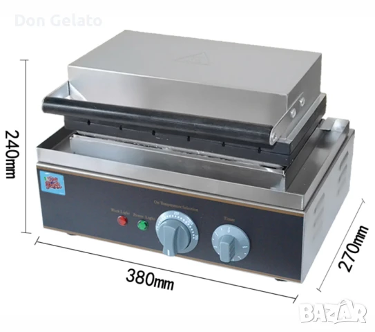 Професионален гофретник за Хот Дог и Корн Дог, снимка 3 - Гофретници - 51268463