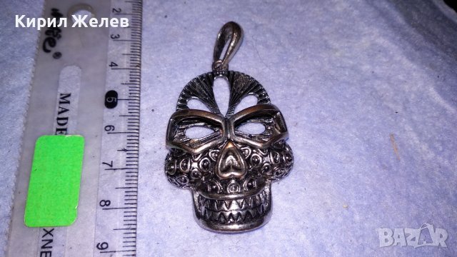НЕО - ГОТИК АРТ СРЕБРИСТ СТРАХОВИТ ПЕНДАНТ МОДЕН ОРНАМЕНТИРАН МЕДАЛЬОН ВИСУЛКА 34520