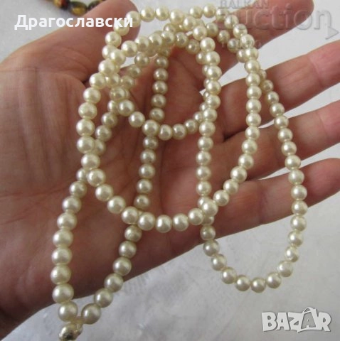 зелен гердан от ръчно стъкло, броеница стара, гердан, перли, обеца, обици, стойка, снимка 10 - Други - 47839005