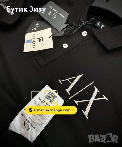 Мъжки тениски с яка Armani Exchange в 5 цвята, снимка 3 - Тениски - 39981612