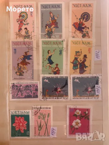 Лот стари марки,колекция от Виетнам-1962 до 1976г-46 броя, снимка 3 - Филателия - 48516426