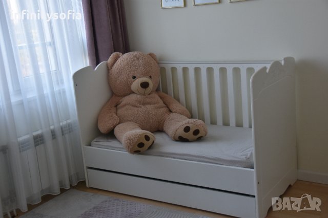 Бебешка кошара / легло Bianco Fiori от Меблик, снимка 1