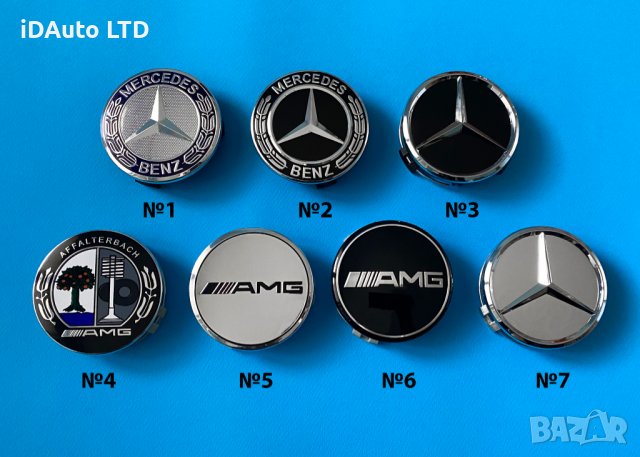 Капачки за джанти Mercedes 75мм AMG Мерцедес w211 w203 w220 w210 w204, снимка 2 - Аксесоари и консумативи - 34605291