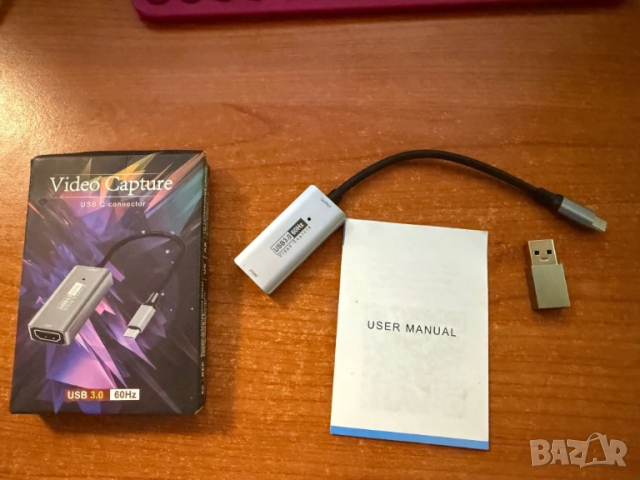 Кепчър Video Capture Card, 4K HDMI to USB C 3.0, 1080P HD 60fps Live and Record Audio Grabber