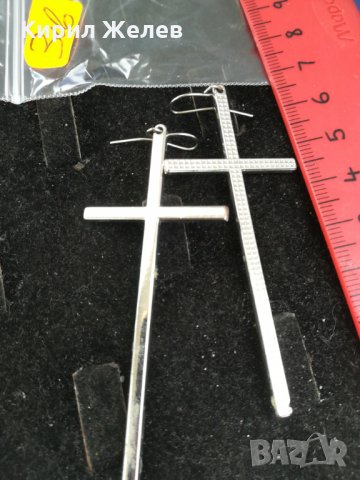 Обеци кръст - 9223, снимка 3 - Обеци - 26264632