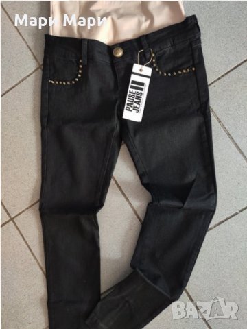 Pause Jeans черни дънки с капси, снимка 12 - Дънки - 28434755