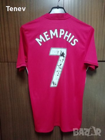 Manchester United Memphis Depai Adidas оригинална тениска фланелка Манчестър Юнайтед Мемфис Депай М, снимка 2 - Тениски - 43453376